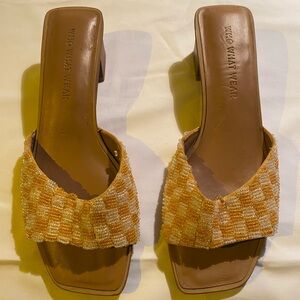 Who Wear What ‘Emily Slide Sandal” 6 kitten heel mule